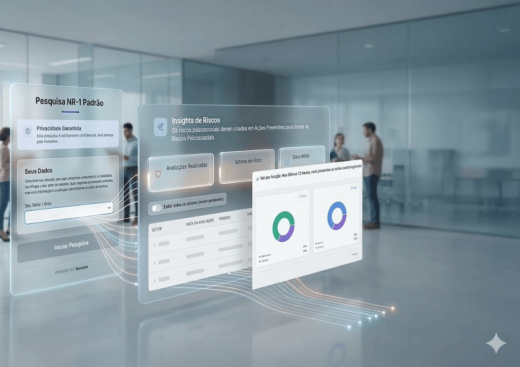 Painel Reezolve - Avaliação NR-1 Psicossocial e Gestão de Riscos
